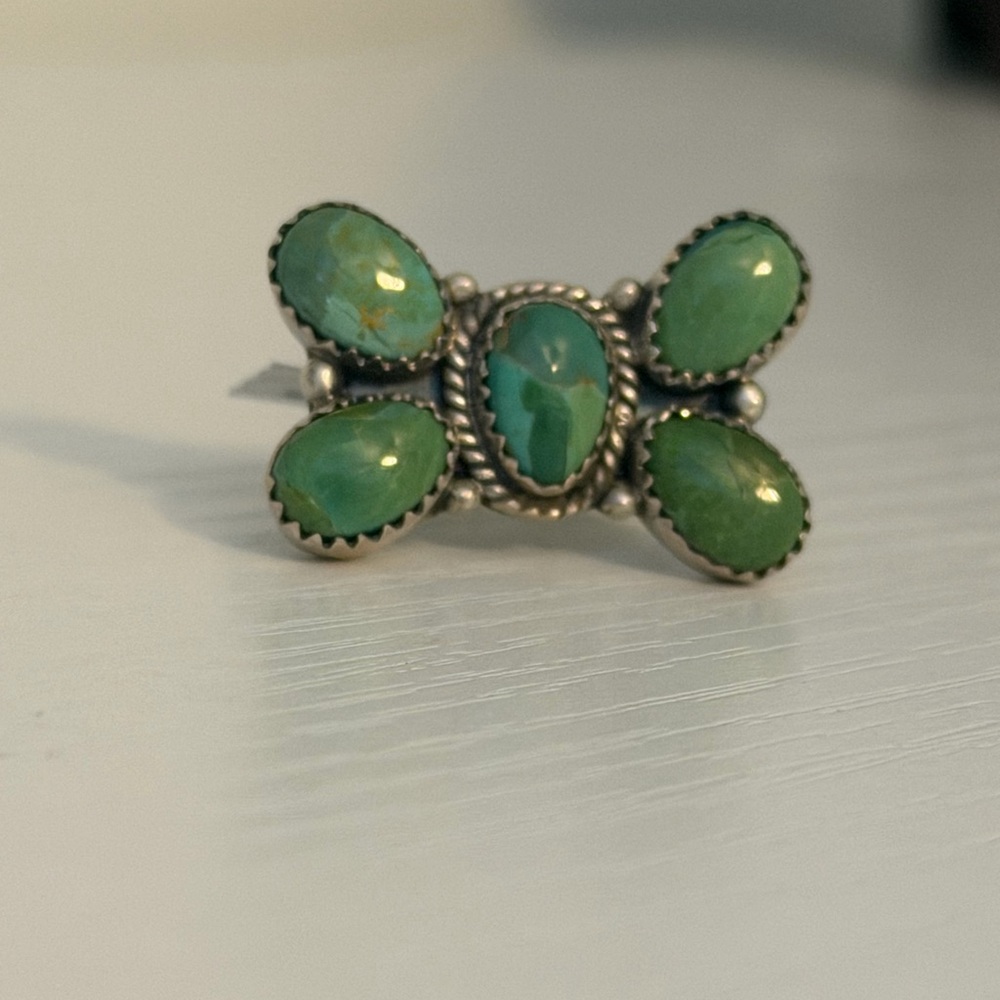 Mojave Turquoise & Sterling silver western butterfly ring